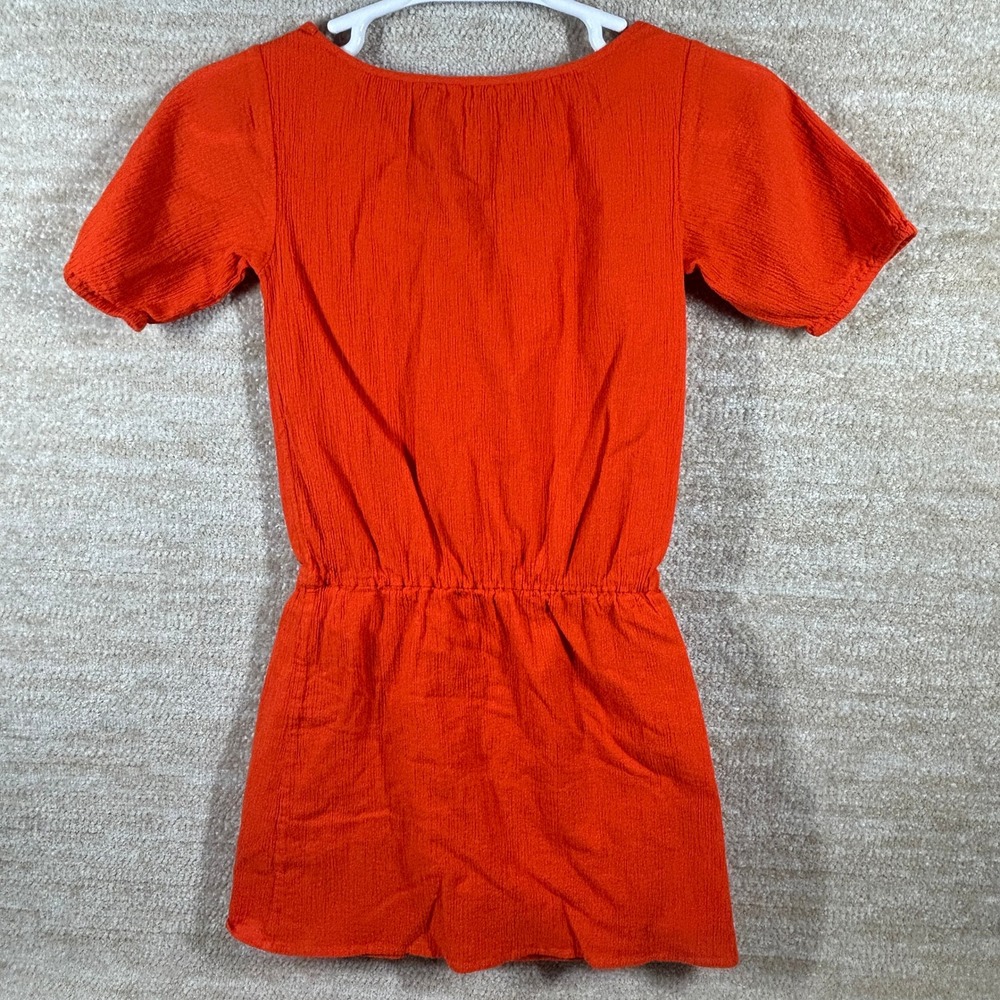 J.Crew Womens Boho G3319 Crinkle Gauze V-Neck Tunic Top Orange XXS - Picture 11 of 11